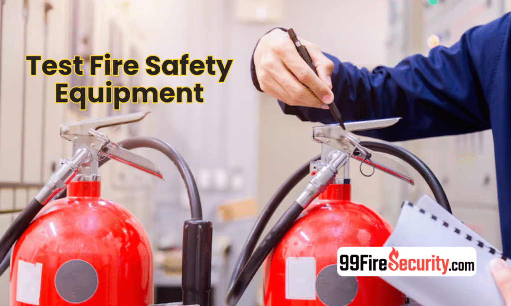 How often should you test fire safety equipment